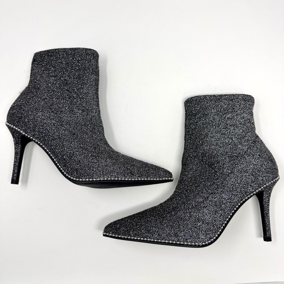 Coach Whitny Bootie Silver Metallic & Black - Picture 5 of 14